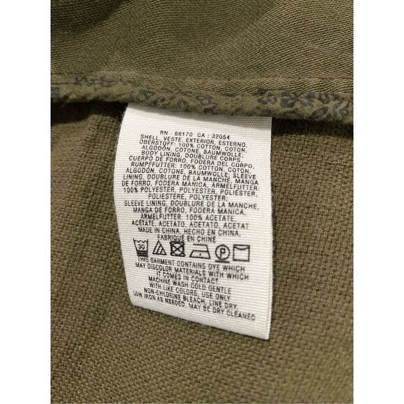 Size 12, Hei Hei Anthropology, Delaney jacket army green and black gingham back. - Picture 11 of 12